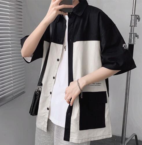 メンズ シャツ 夏物メンズ半袖カジュアルシャツ