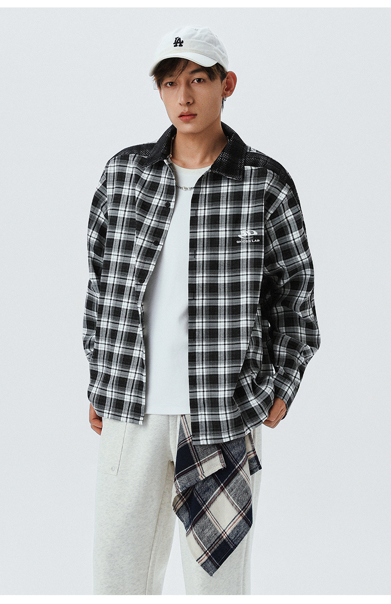 メンズ シャツ メンズ ヴィンテージ風チェックシャツ全2色