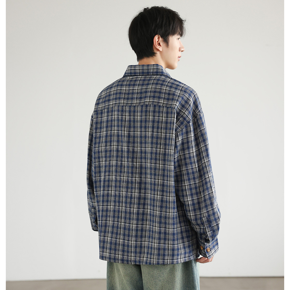 シャツ メンズ ネルシャツ クラシック格子模様ネルシャツ