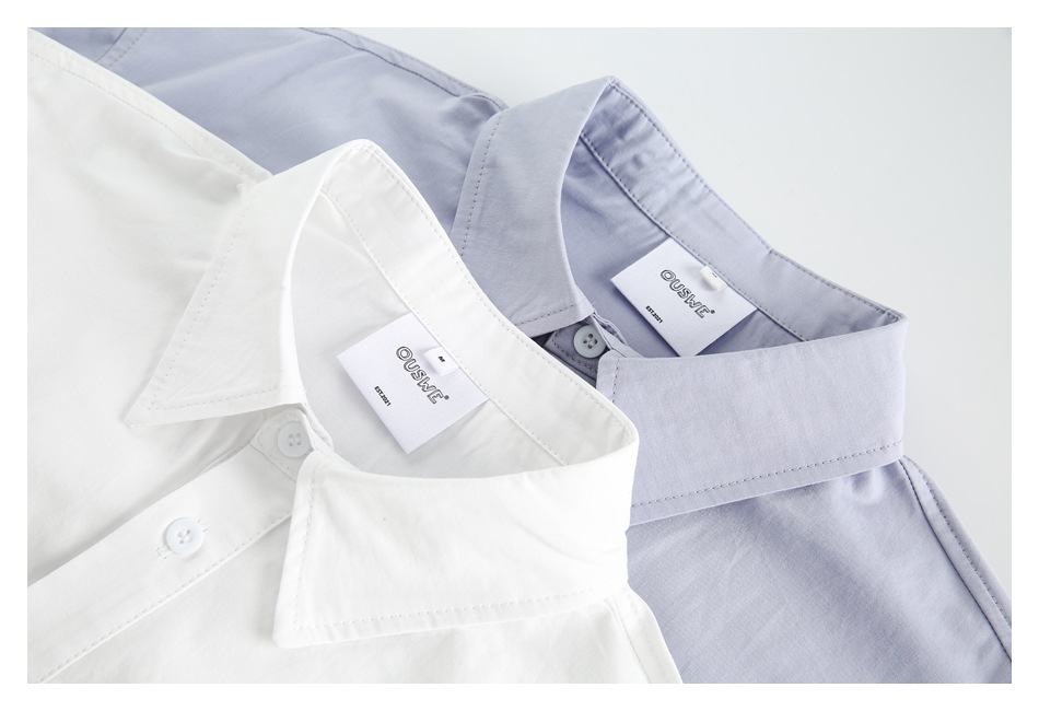 メンズ シャツ メンズ 無地 長袖シャツ 春秋 新作 全2色