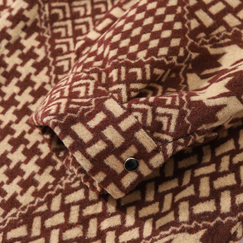 メンズ シャツ メンズ エスニック風 長袖シャツ 幾何学模様 秋冬新作