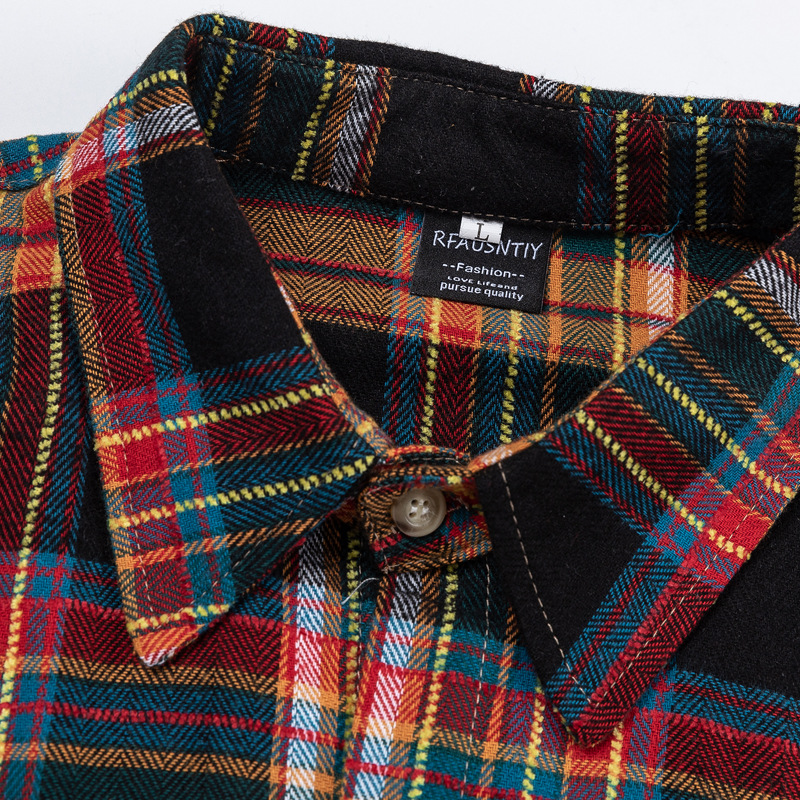メンズ シャツ メンズチェック柄長袖シャツ秋冬新作全2色