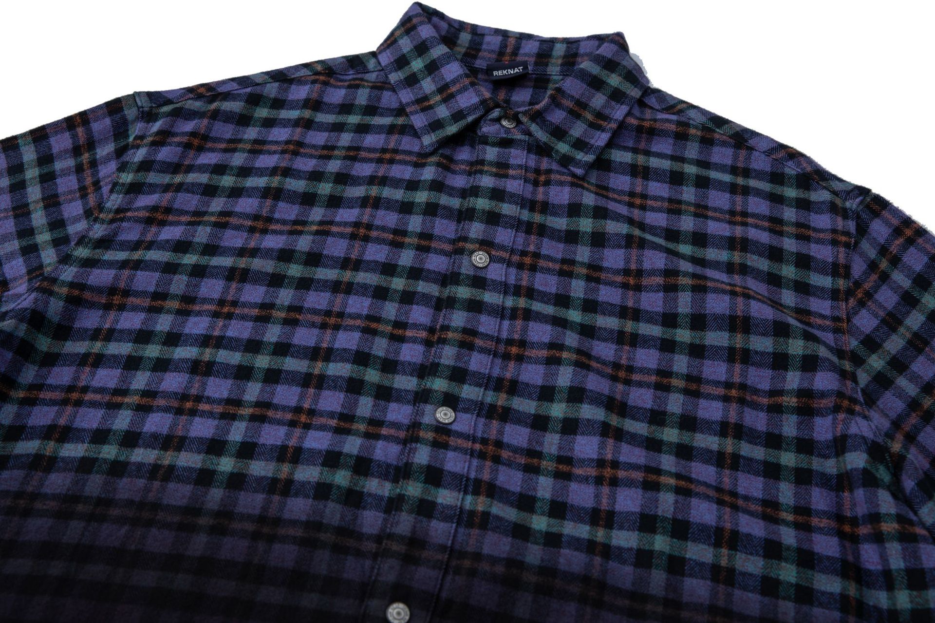 メンズ シャツ メンズ グラデーションチェック柄シャツ 長袖 秋冬