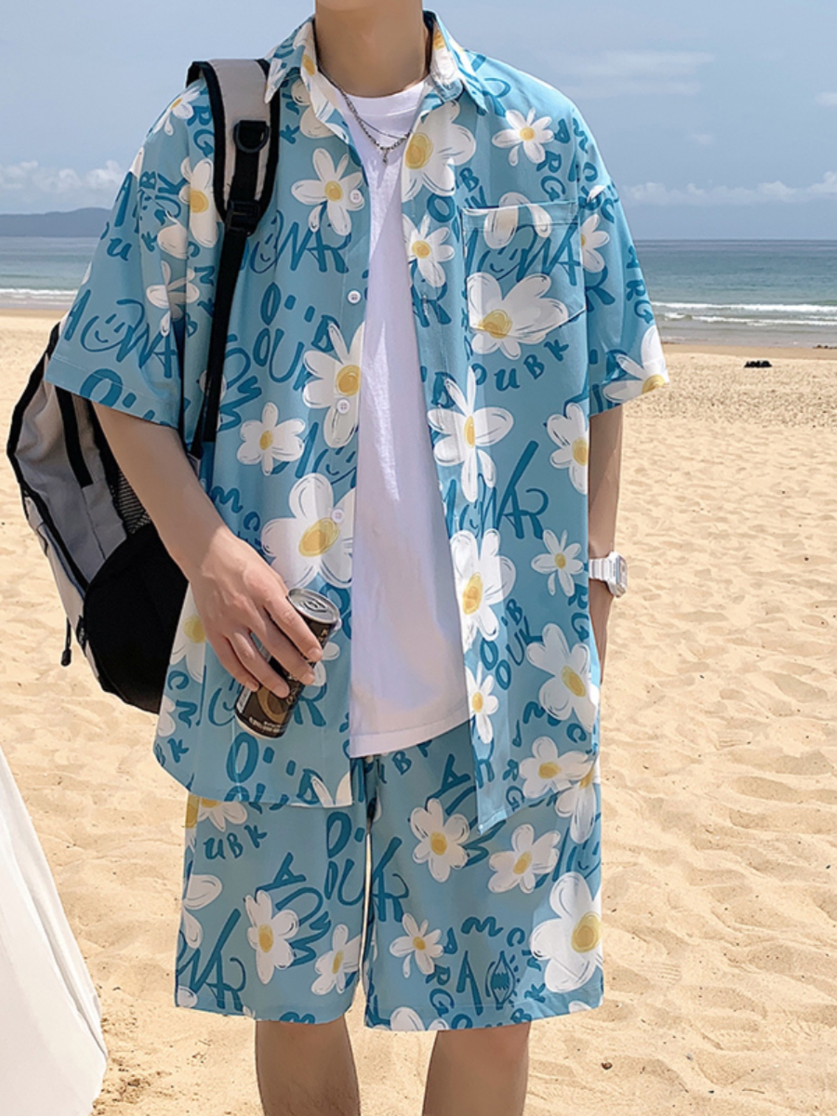 シャツ メンズ アロハシャツ 南国の花柄プリント アロハシャツ