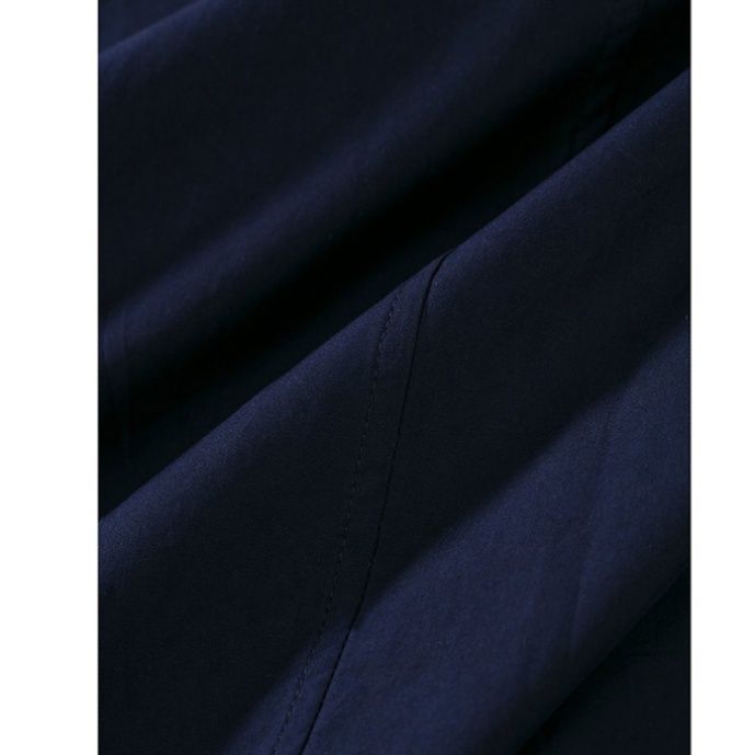 シャツワンピース ウエストベルト付き半袖シャツワンピース