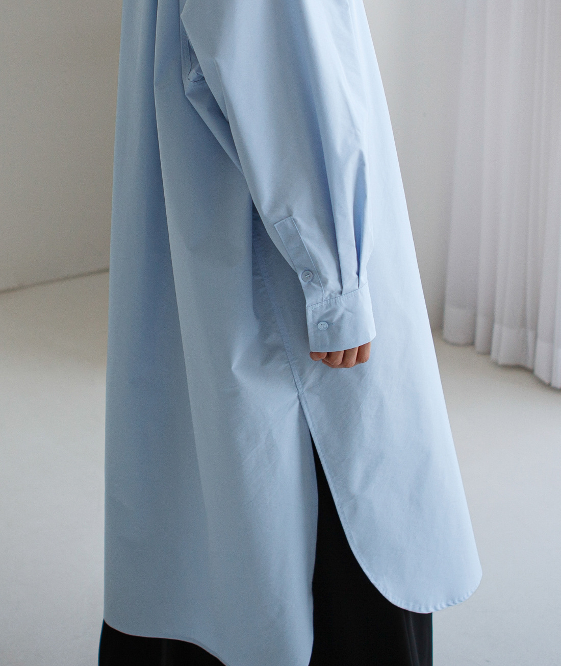 シャツワンピースゆったりオーバーサイズロングワンピース