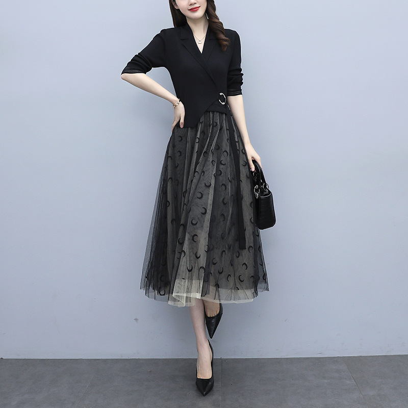 コットン長袖シャツワンピース レディースきれいめロング大きいサイズ着痩せ