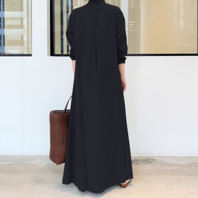 コーデュロイシャツワンピースレディースロング丈長袖