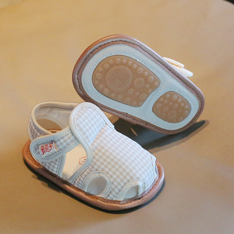 赤ちゃん用千鳥格子サンダル ファーストシューズ