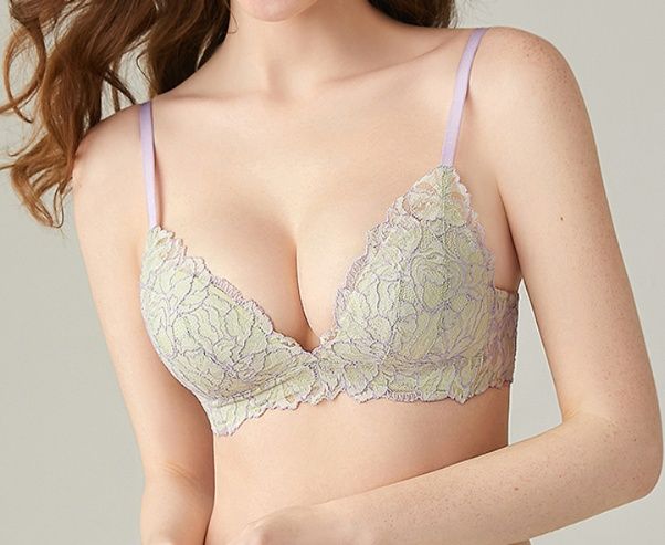 ショーツ ブラショーツセット 花レース美胸ブラショーツセット