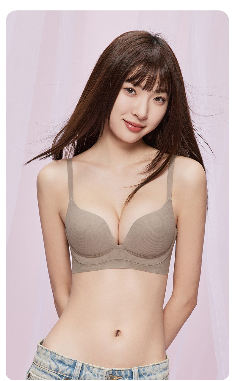 ショーツ ブラショーツセット シームレスフィット美胸ブラ