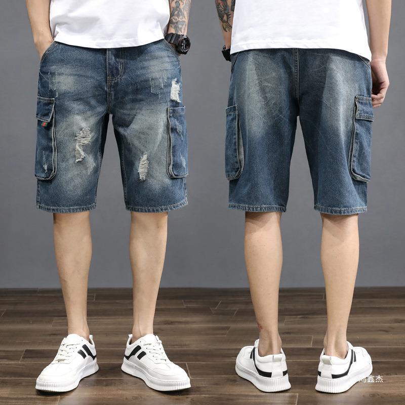 ダメージ加工カーゴショートパンツ