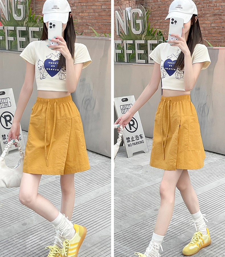 ショートパンツ リラックスワイドポケットショートパンツ