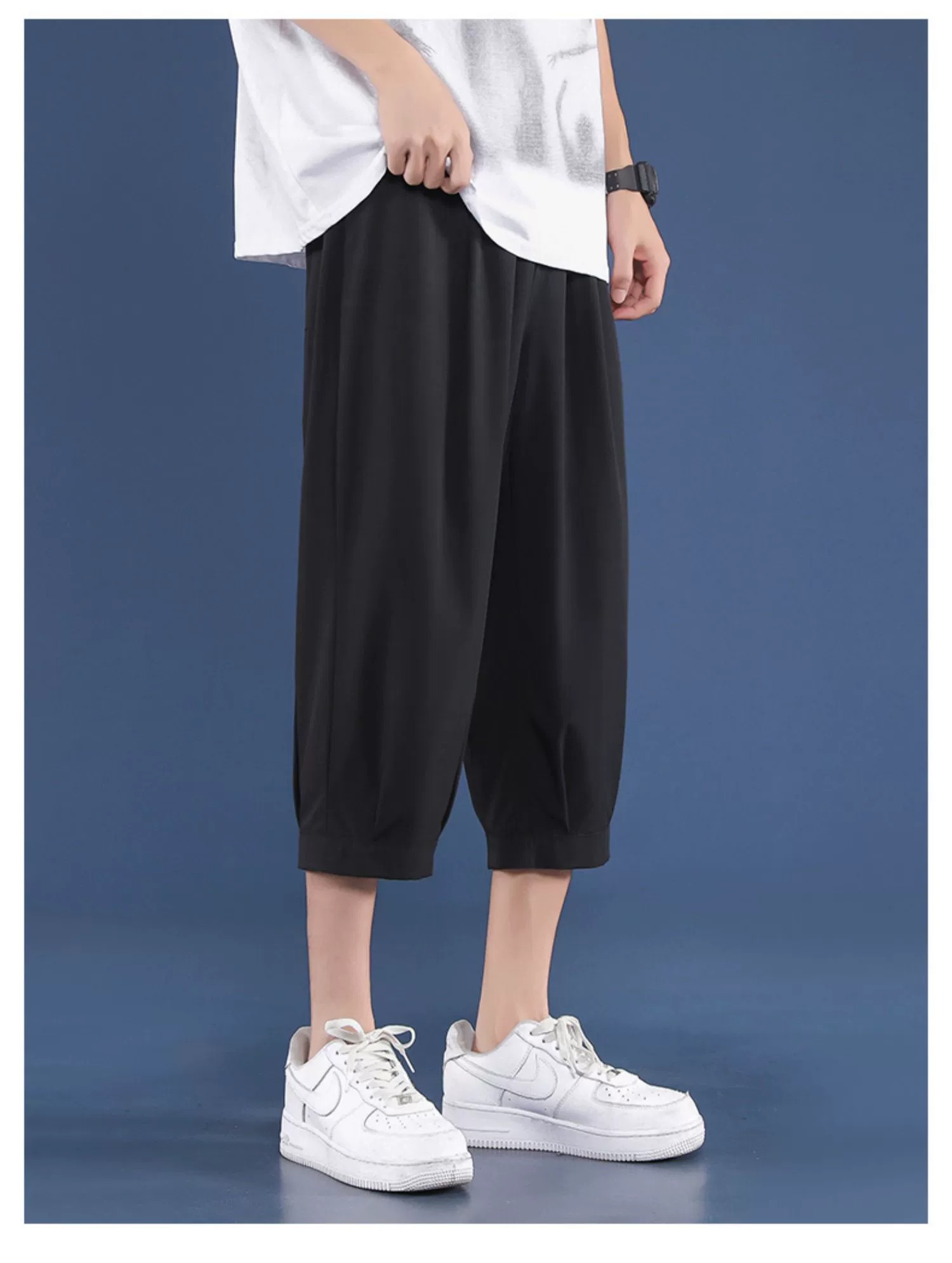 ショートパンツ ゆったりワイドクロップドパンツ