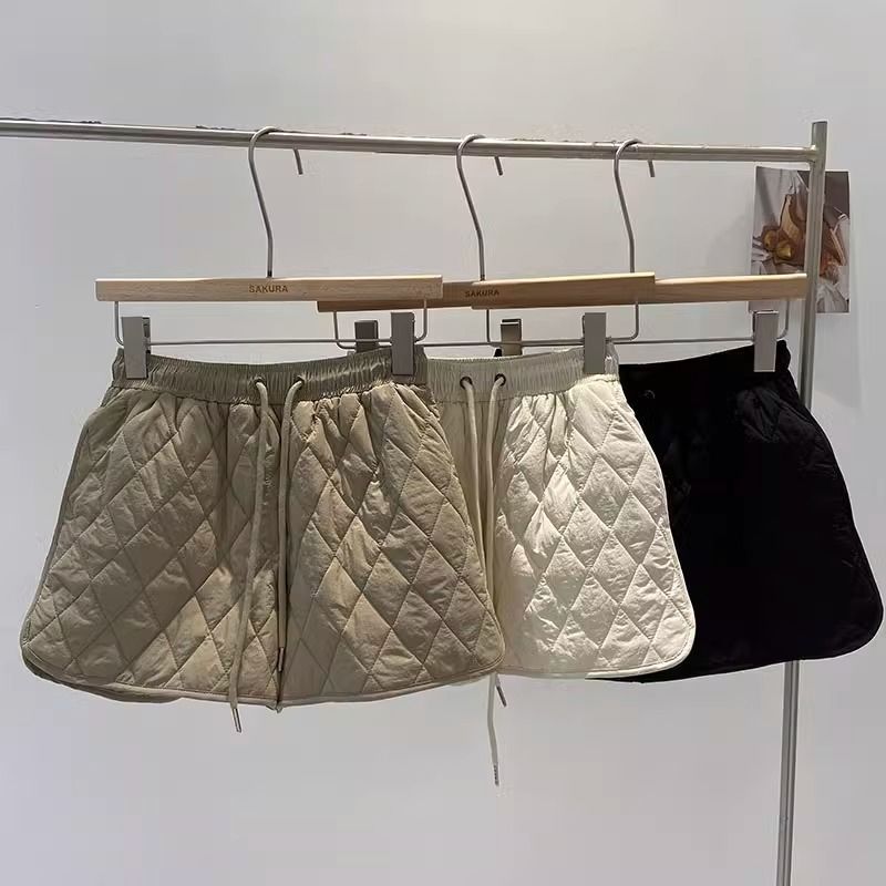キルティング ドロスト ショートパンツ