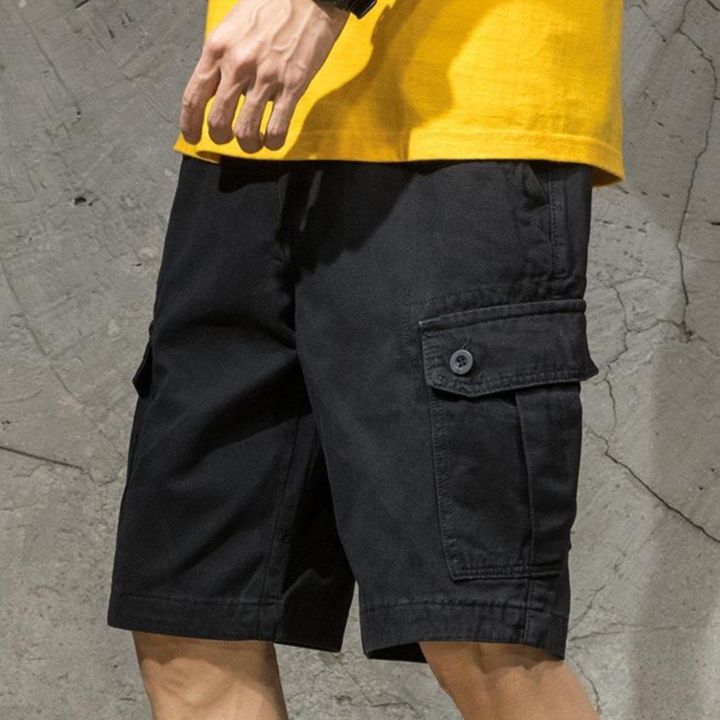 ショートパンツメンズ多機能カーゴポケット付き