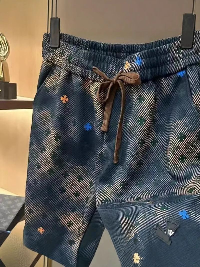 ショートパンツメンズ刺繍ワンポイント