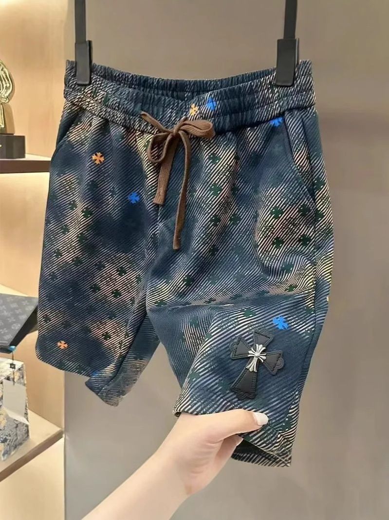 ショートパンツメンズ刺繍ワンポイント