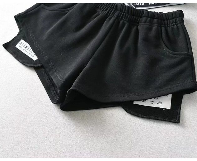 ショートパンツレディースレイヤード風スポーティー