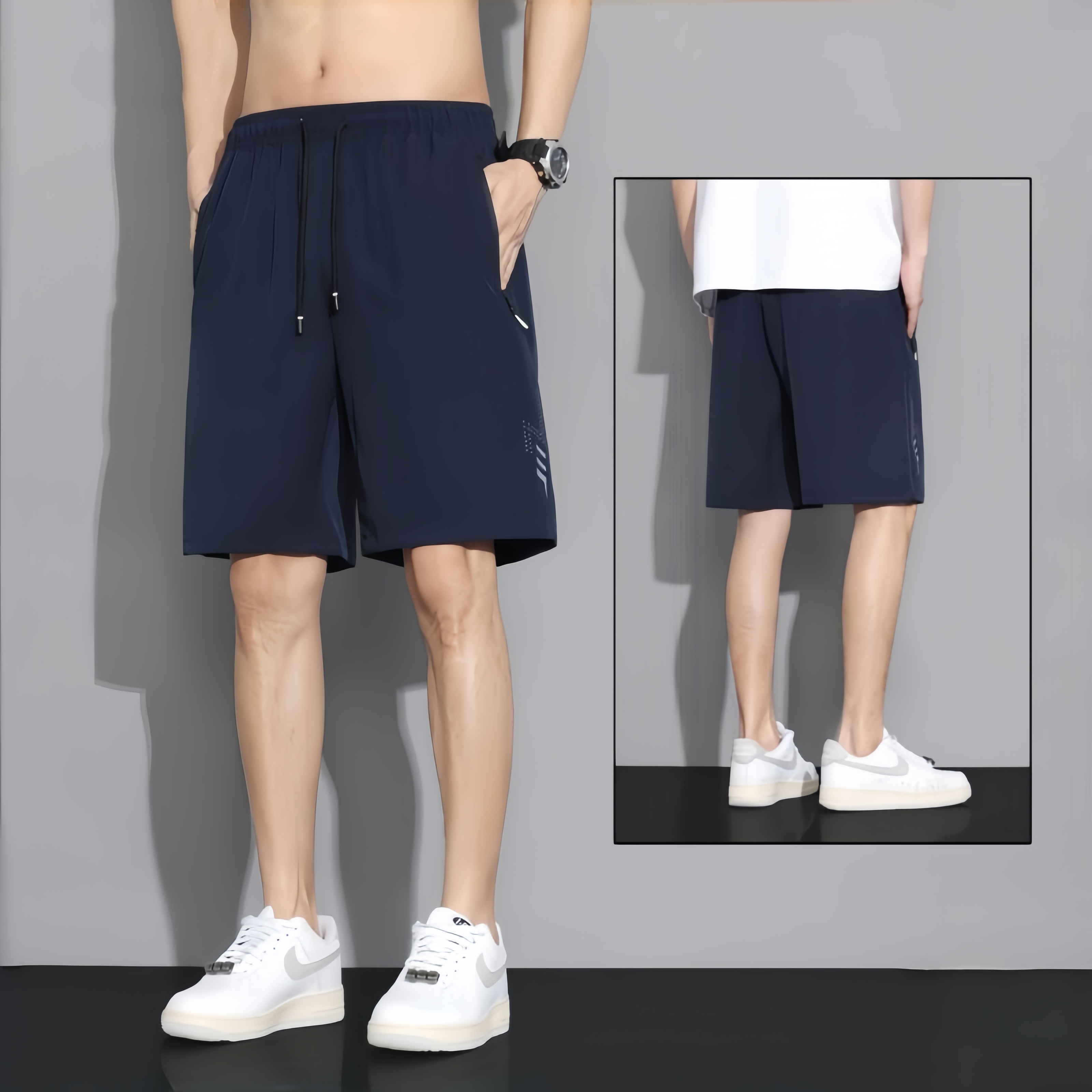 ショートパンツ 涼感ジップポケットショートパンツ
