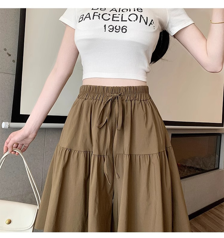 ショートパンツ ティアードフレアショートパンツ