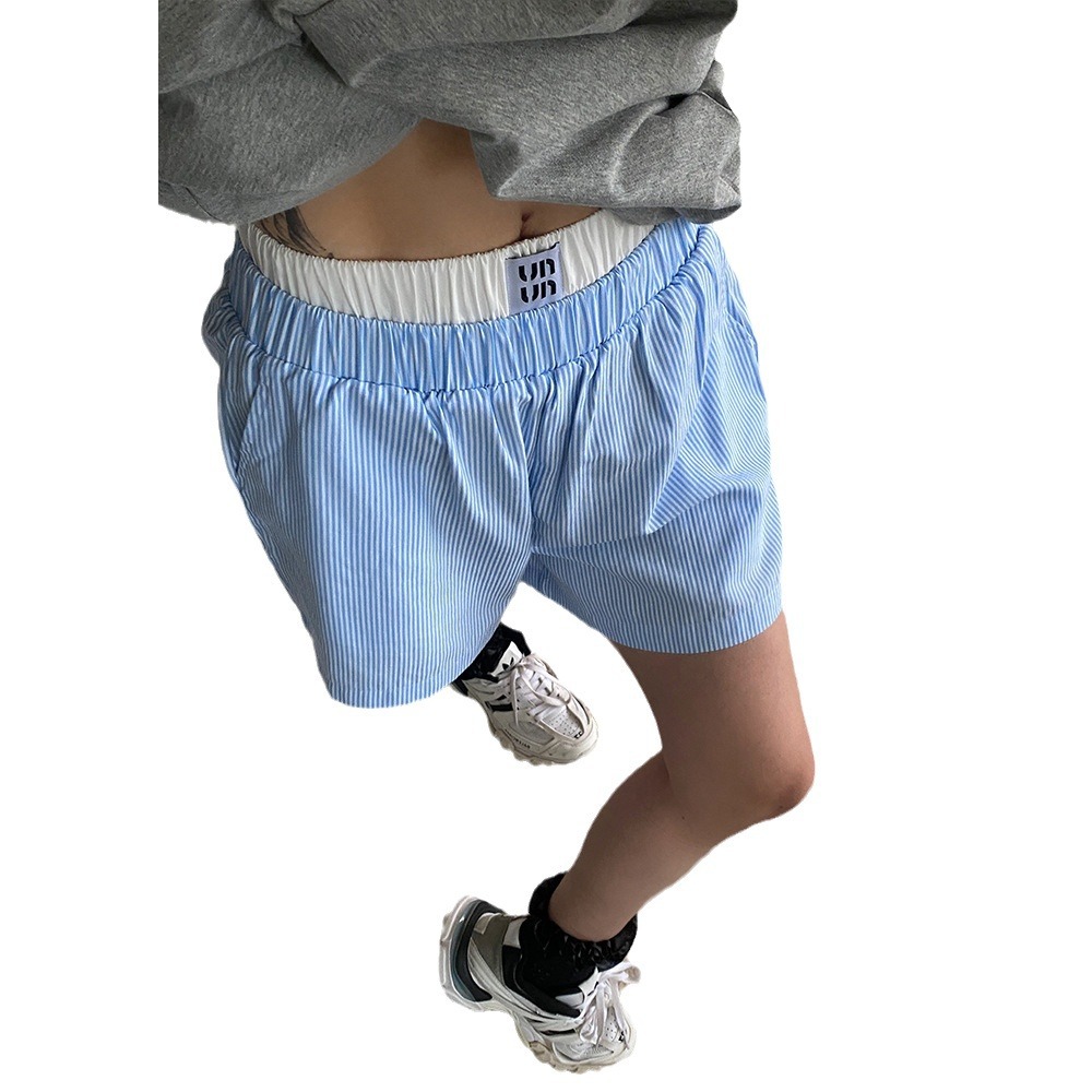 縦縞リゾートルーズショートパンツ