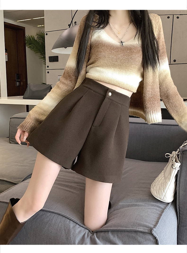 ウエストタックワイドショートパンツ