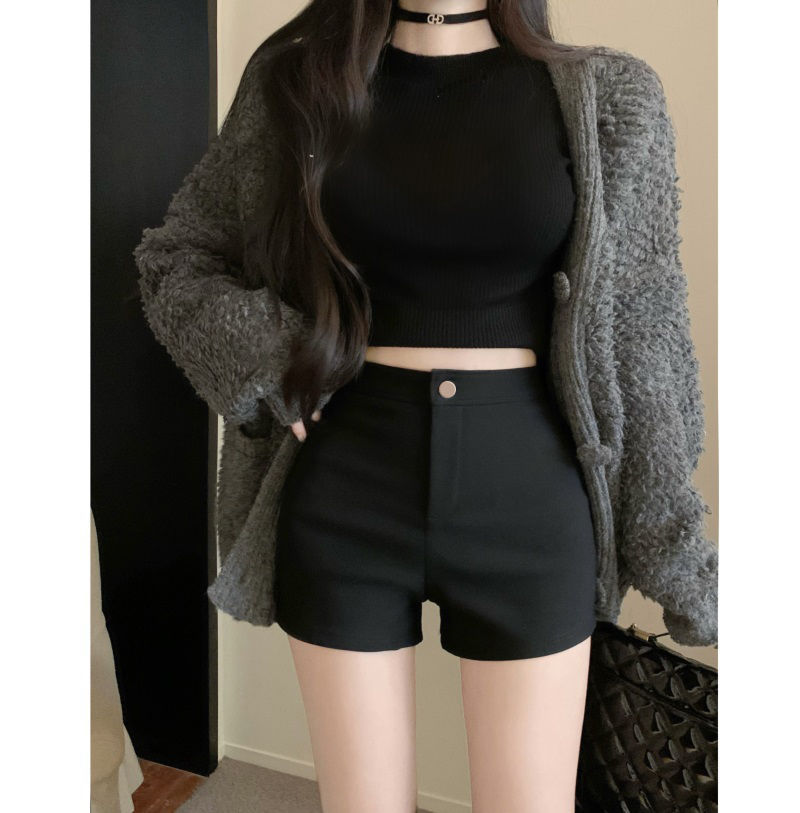 ハイウエストストレッチショートパンツ