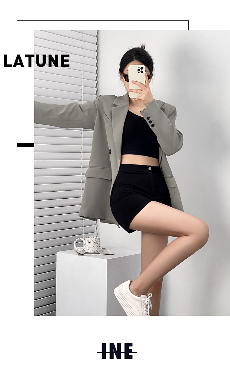 ショートパンツ すっきりシルエット美脚ショートパンツ