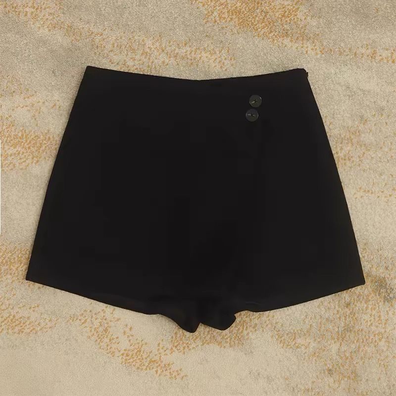 ショートパンツ 巻きスカート風キュロット