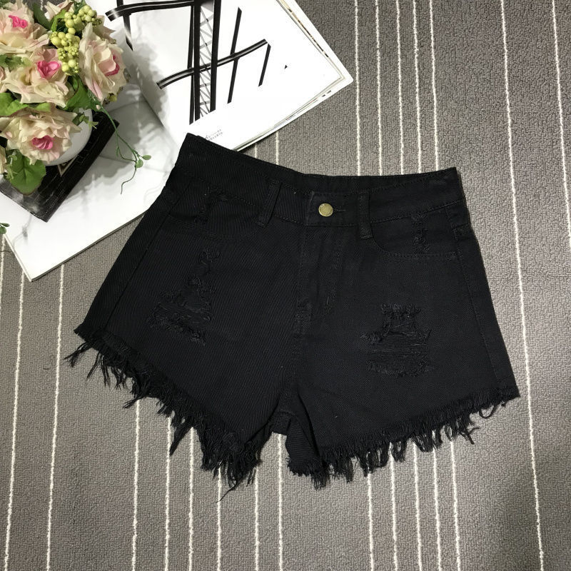 ダメージ加工デニムショートパンツ