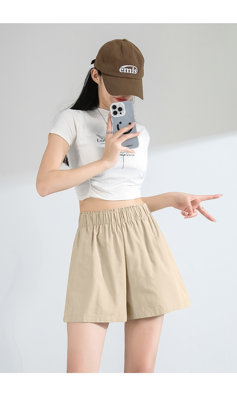 ショートパンツ ウエストゴム楽ちんショートパンツ