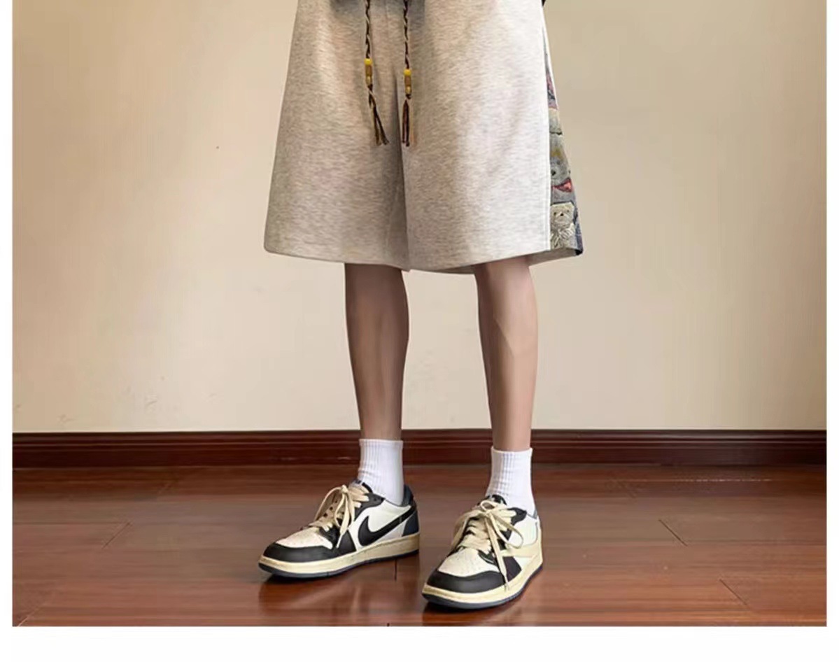 ショートパンツ 伝統模様サイド切替ショートパンツ