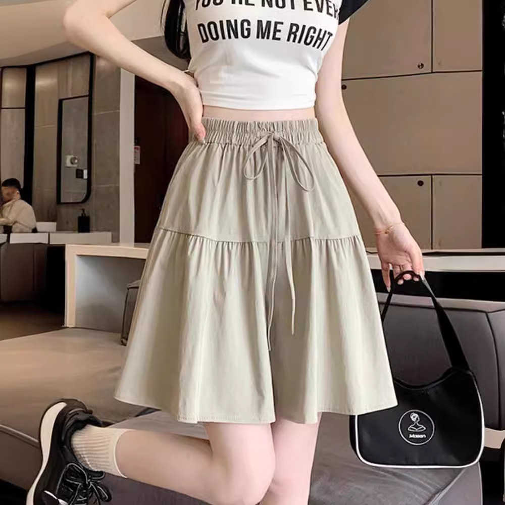 ショートパンツ ティアードフレアショートパンツ