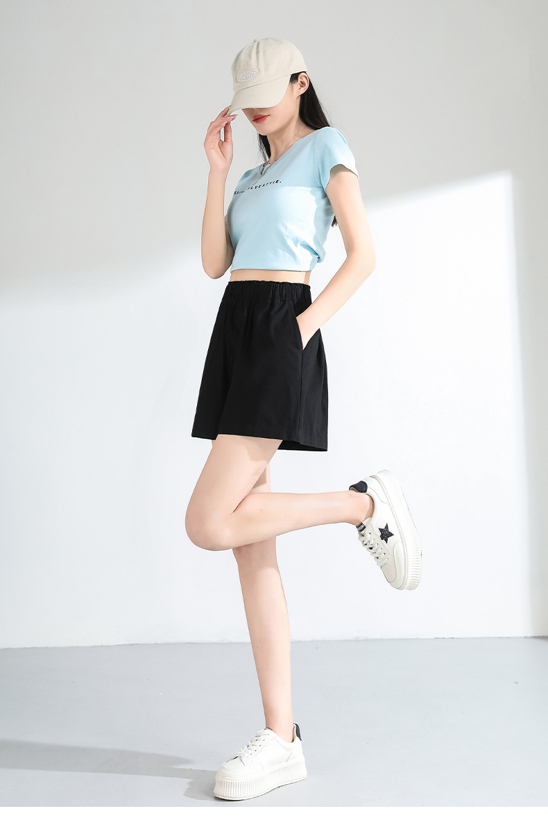 ショートパンツ ウエストゴム楽ちんショートパンツ