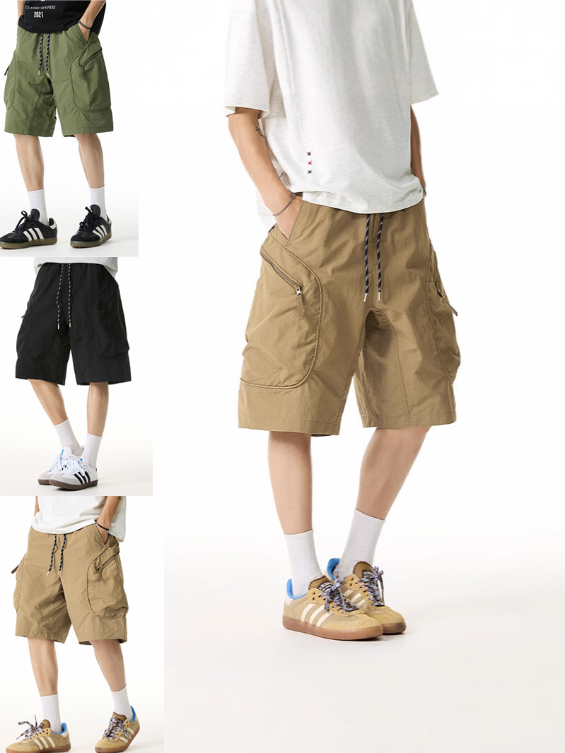 メンズ 作業着風 ショートパンツ 男女兼用 街系 春夏新作
