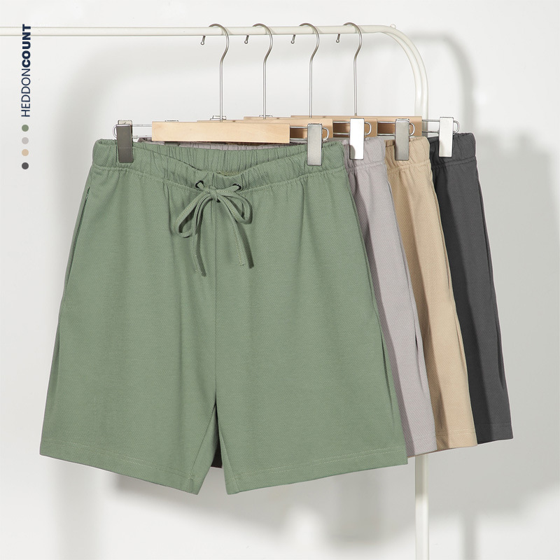 ショートパンツ メンズ 斜め織り 五分丈 無地 半ズボン 通気性抜群