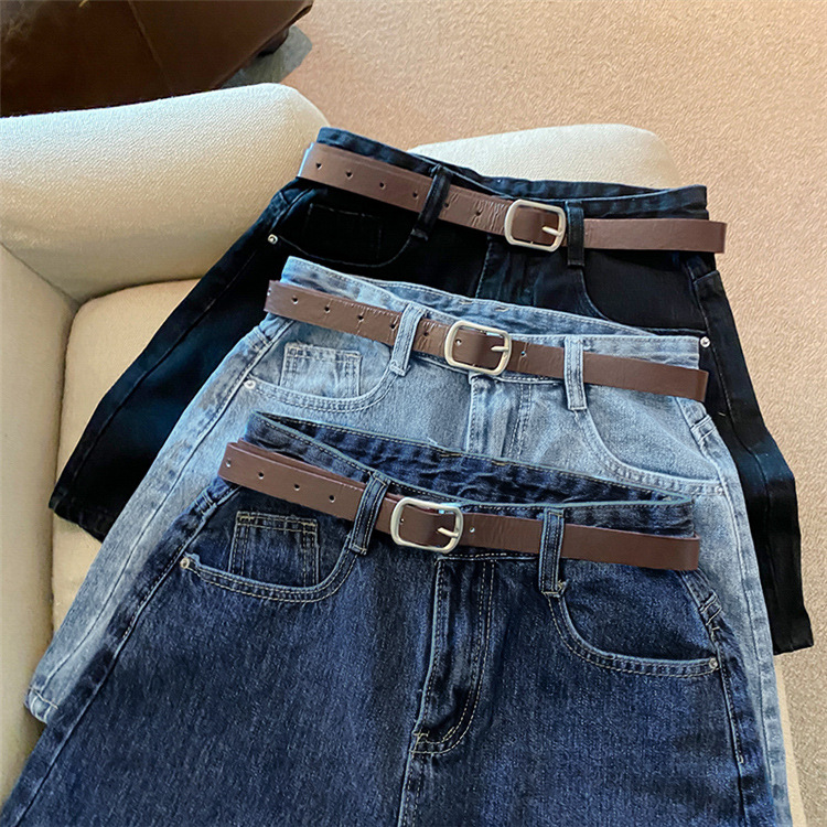 ゆるふわベルト付きデニムショートパンツ