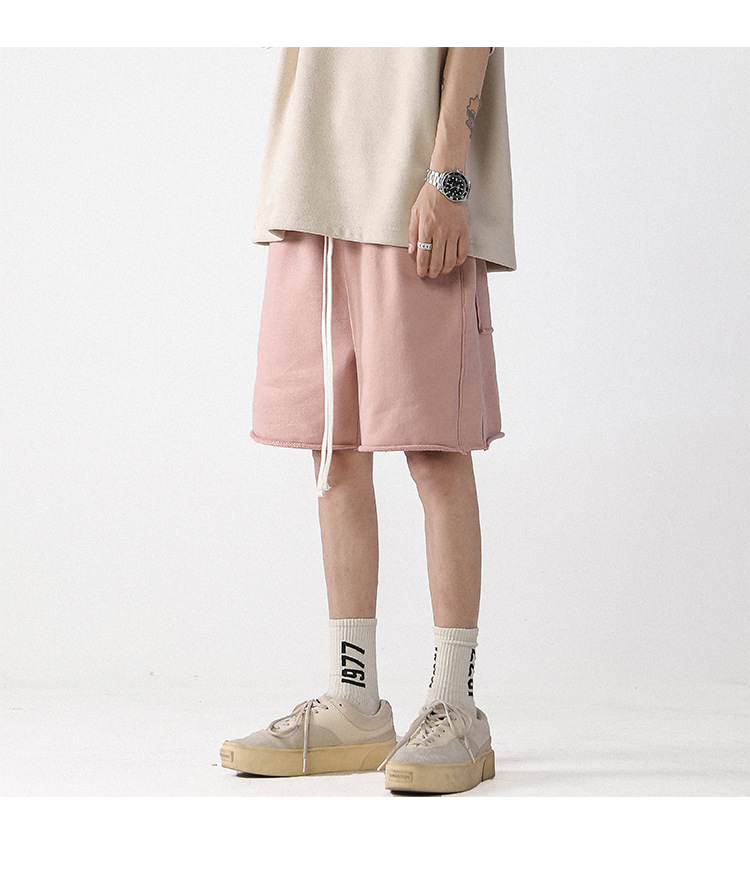 リラックスドロスト裾切りっぱなしショートパンツ