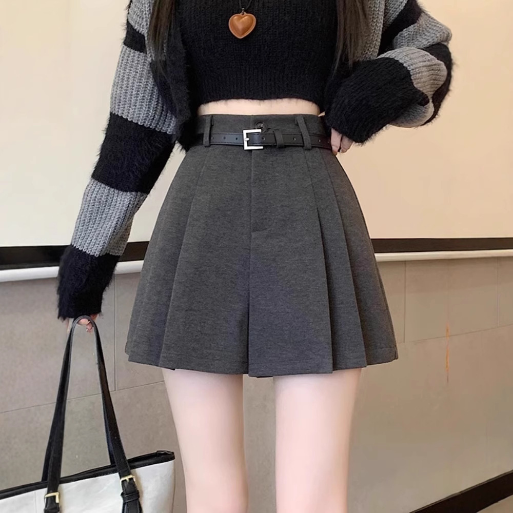 ショートパンツ プリーツミニスカート