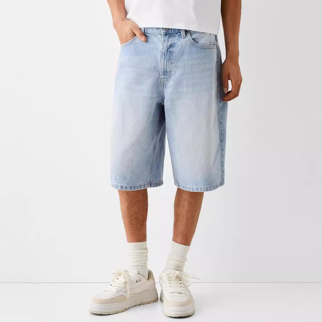 ショートパンツ ゆったりシルエットデニムハーフパンツ