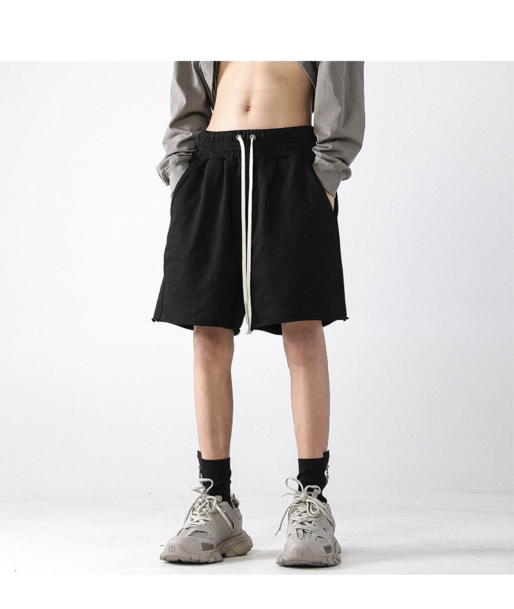 リラックスドロスト裾切りっぱなしショートパンツ