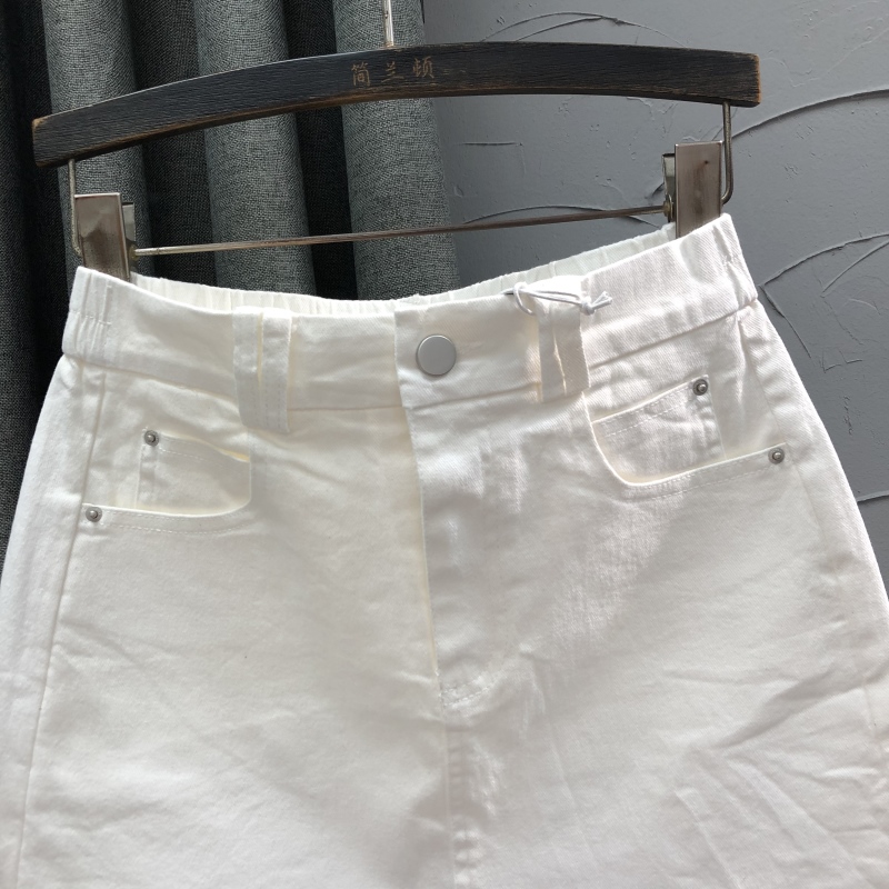 ショートパンツ スカート風デニムショートパンツ