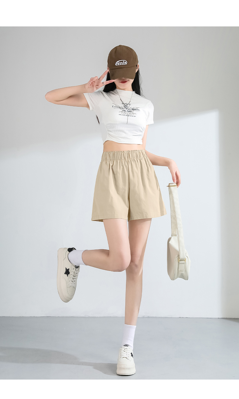 ショートパンツ ウエストゴム楽ちんショートパンツ