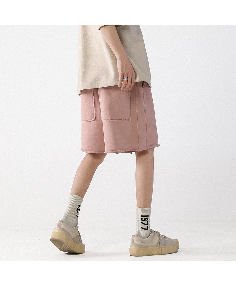 リラックスドロスト裾切りっぱなしショートパンツ