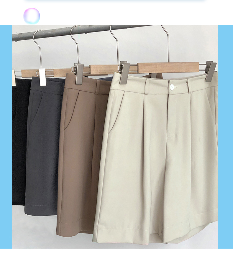 ショートパンツ タックデザイン上品ショートパンツ