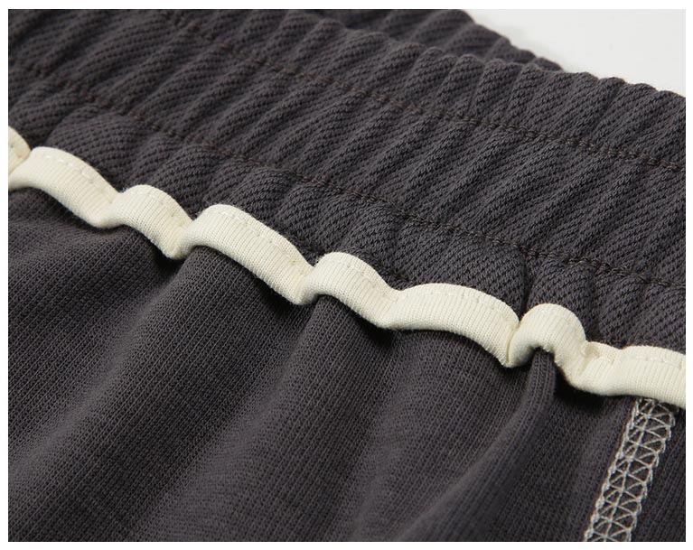 メンズ 配色ステッチ ショートパンツ 紐付き