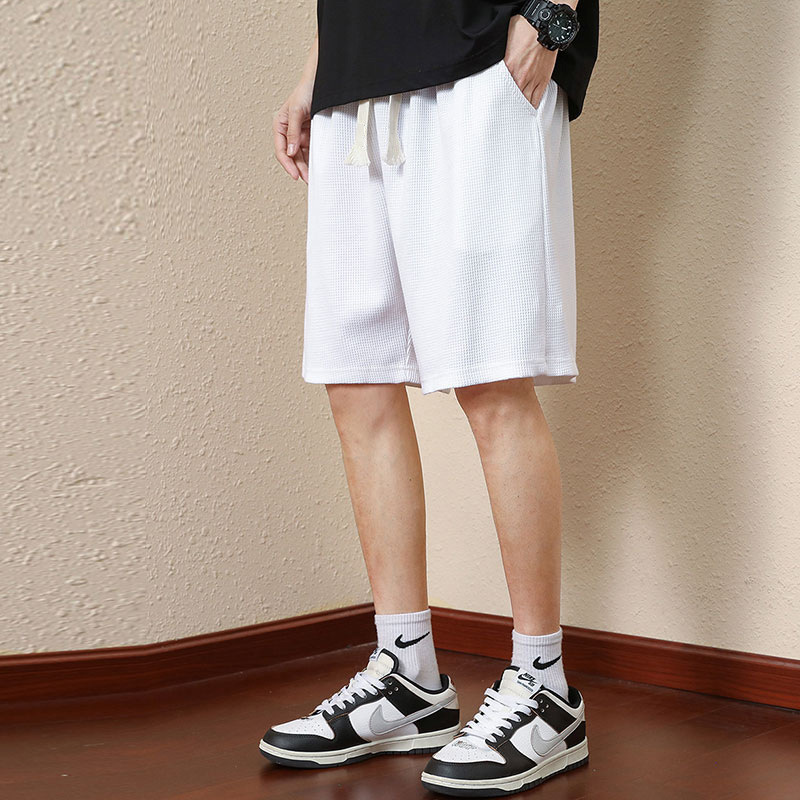 ショートパンツ ワッフル生地ドローコードショートパンツ