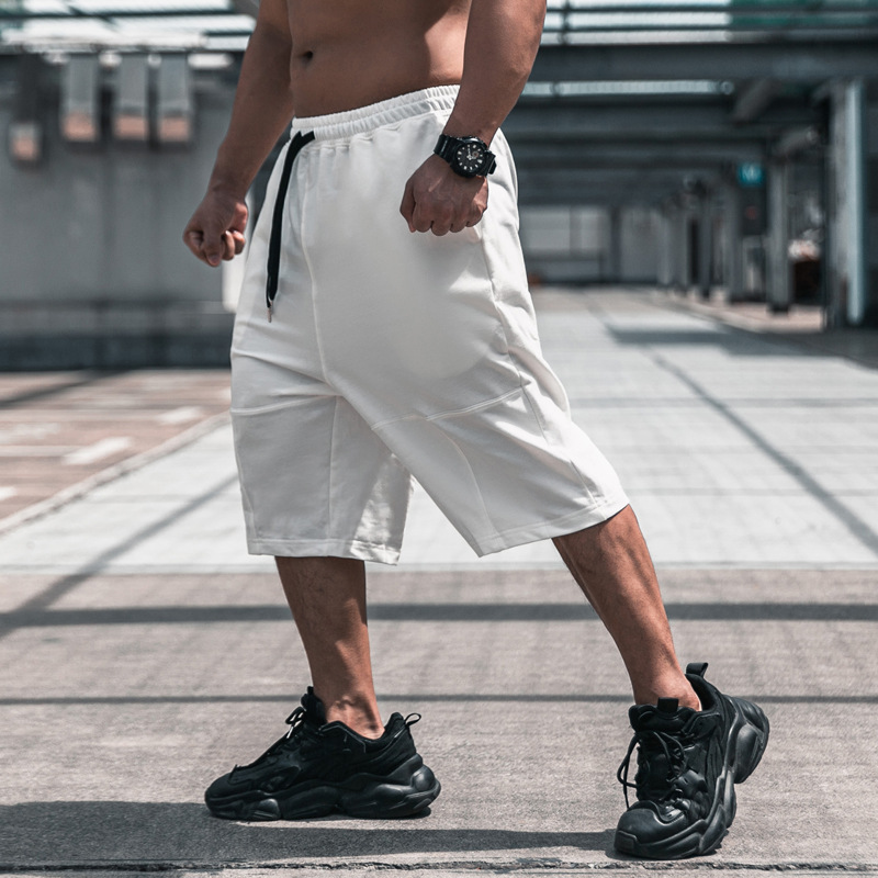 ショートパンツ ストレッチ機能付き七分丈リラックスパンツ