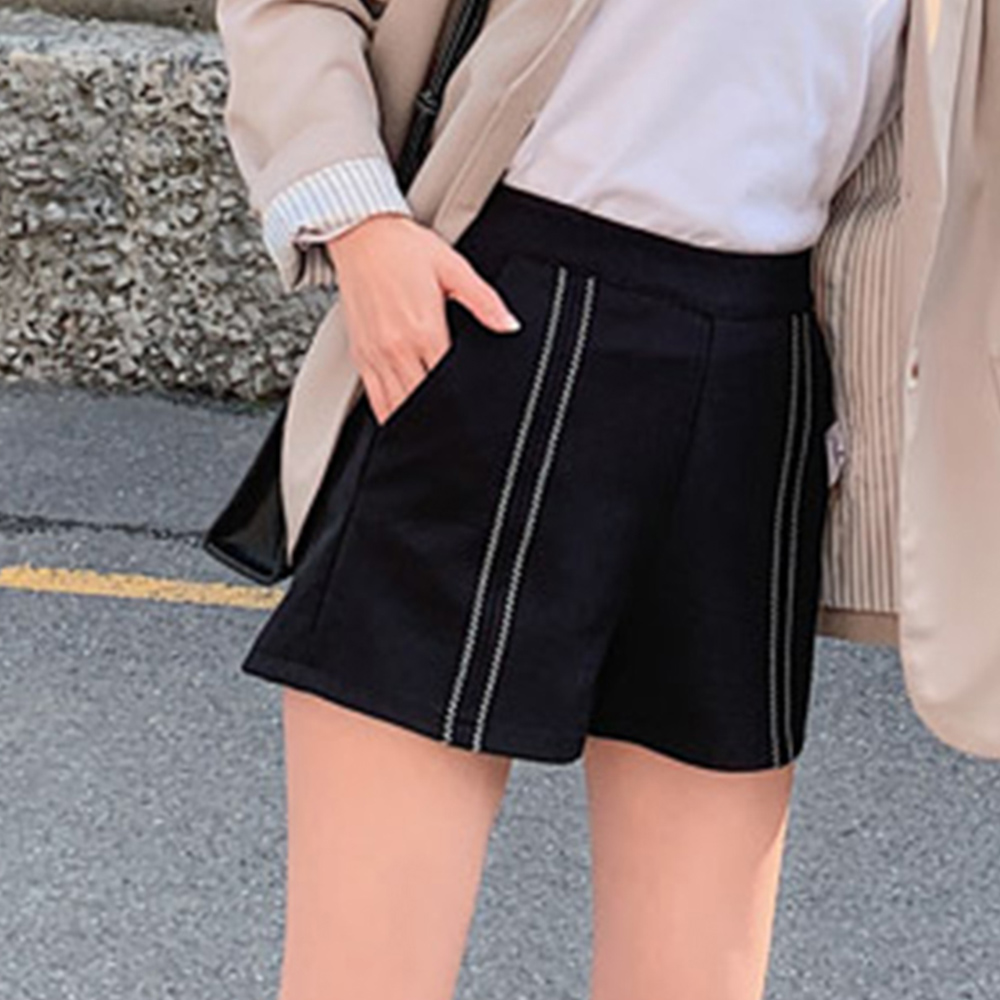 レディース ハイウエスト ショートパンツ センターライン 夏